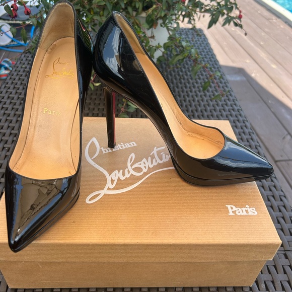 Christian Louboutin Black Pigalle Plato 120 SZ 37 Leather Pumps - Picture 7 of 13